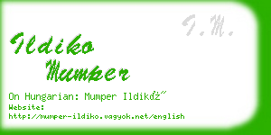 ildiko mumper business card